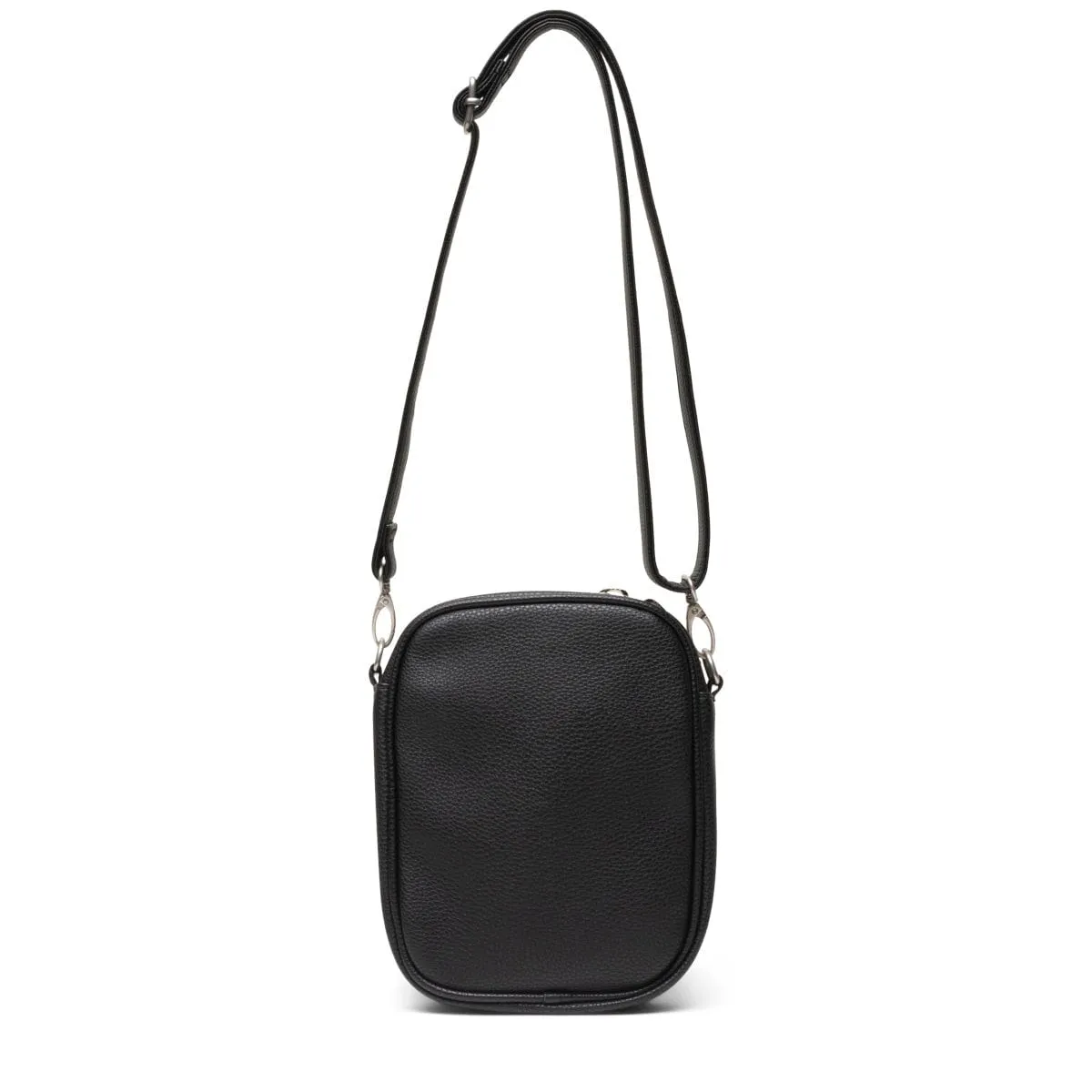 FAUX LEATHER FLAP SHOULDER BAG BLACK | Bodega