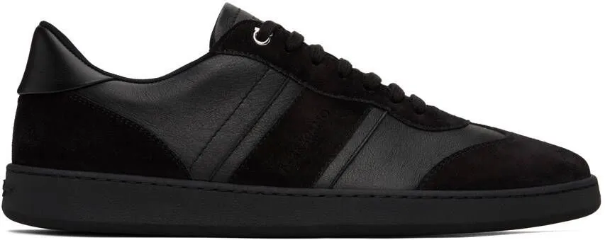 Ferragamo Black Paneled Sneakers