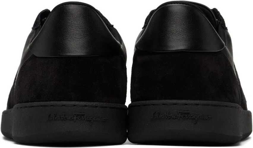 Ferragamo Black Paneled Sneakers