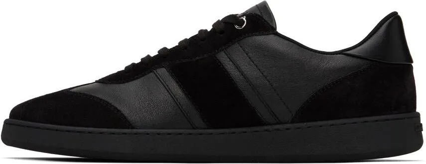 Ferragamo Black Paneled Sneakers