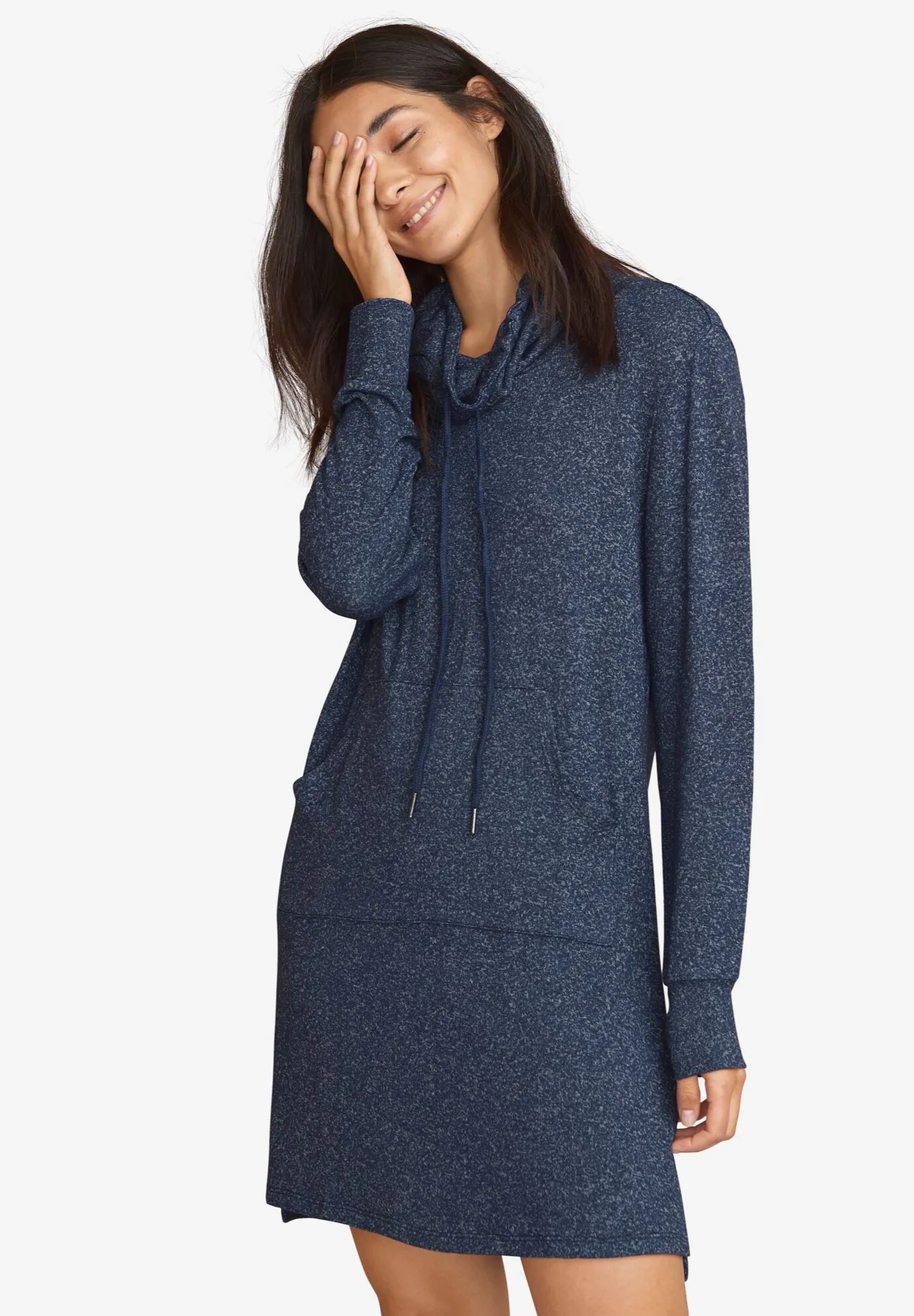 Funnel-Neck Lounge Sweatshirt Tunic