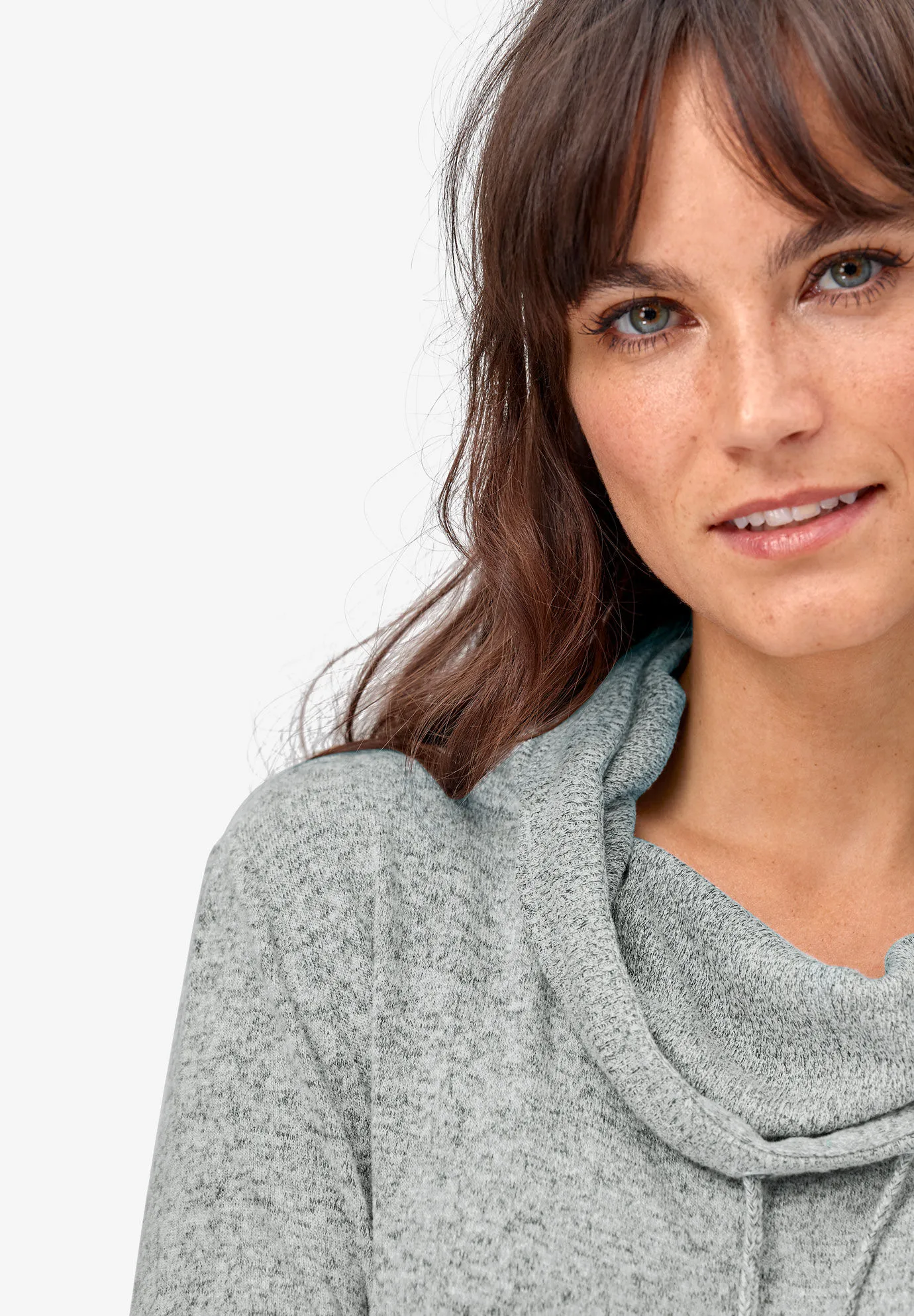 Funnel-Neck Lounge Sweatshirt Tunic