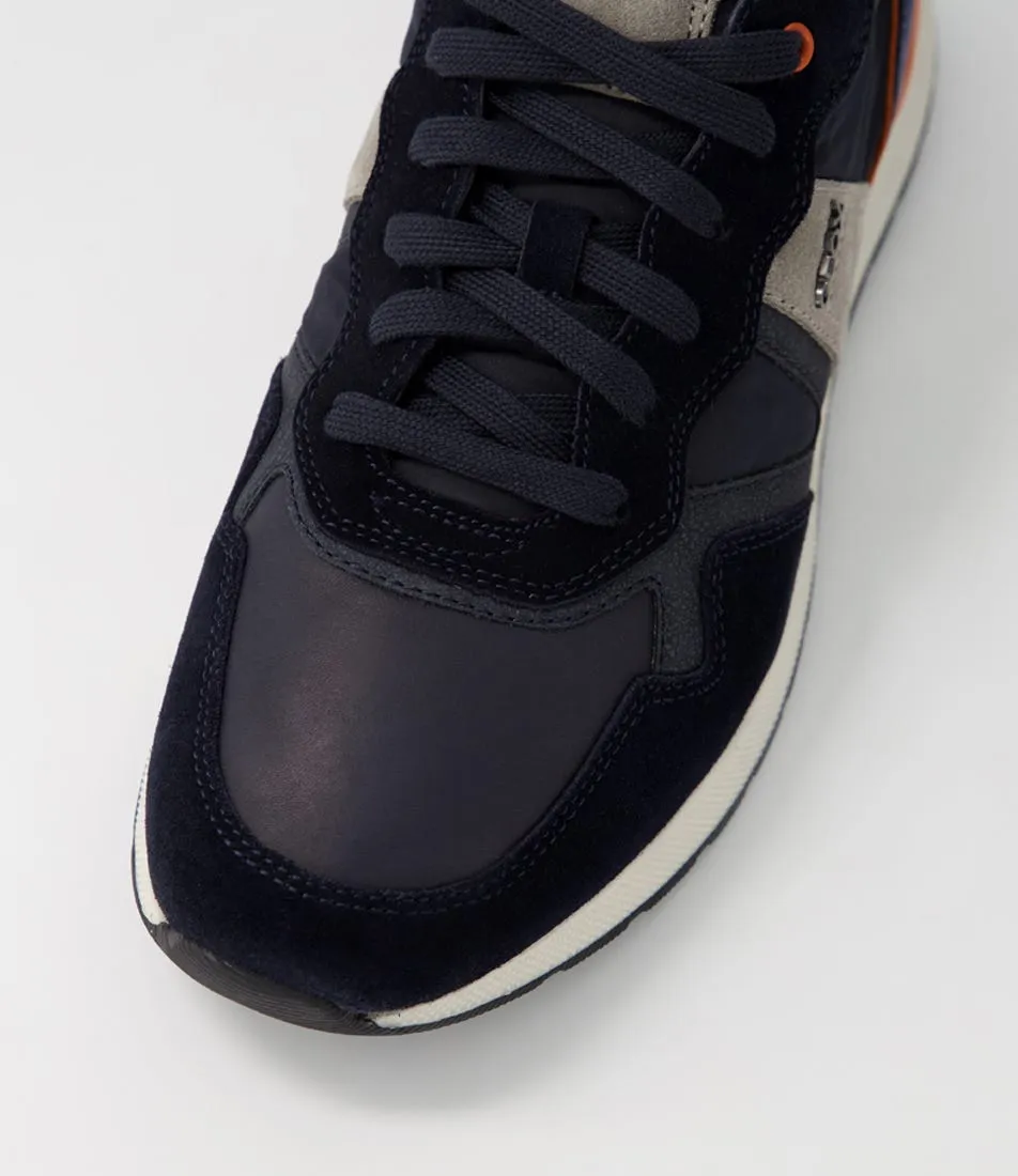 GEOX U Livenza B Navy Suede Nylon Sneakers