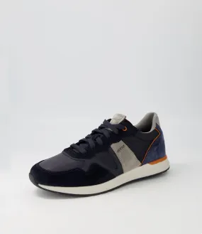 GEOX U Livenza B Navy Suede Nylon Sneakers