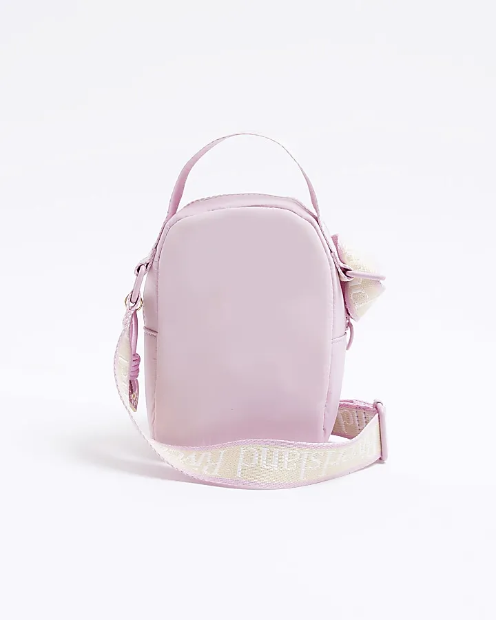 Girls pink heart pocket cross body bag