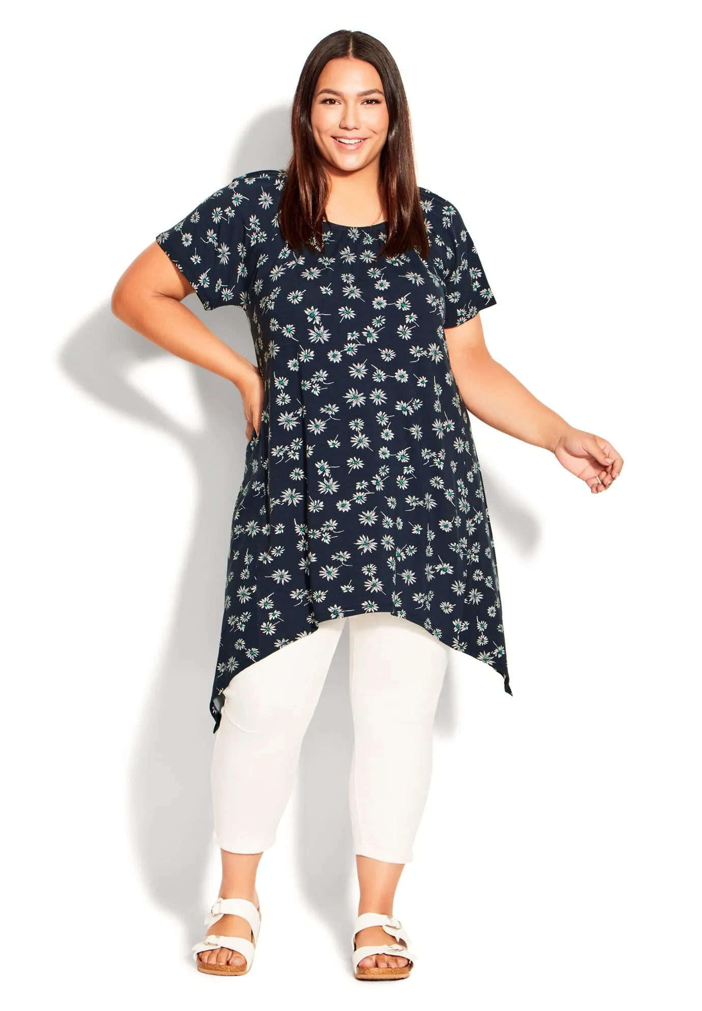 Hankey Hem Print Tunic