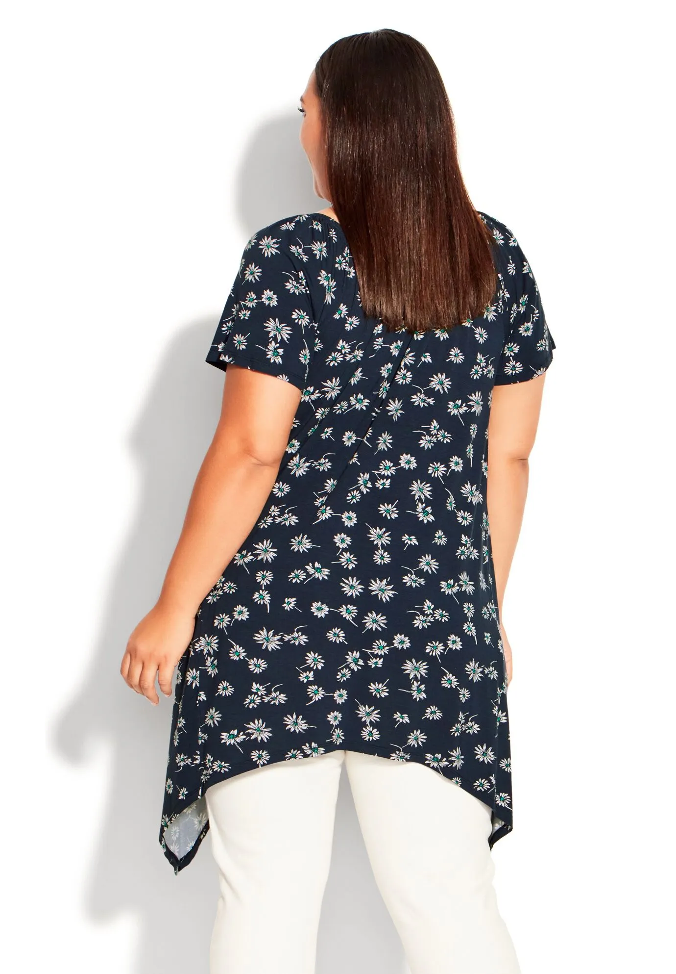 Hankey Hem Print Tunic