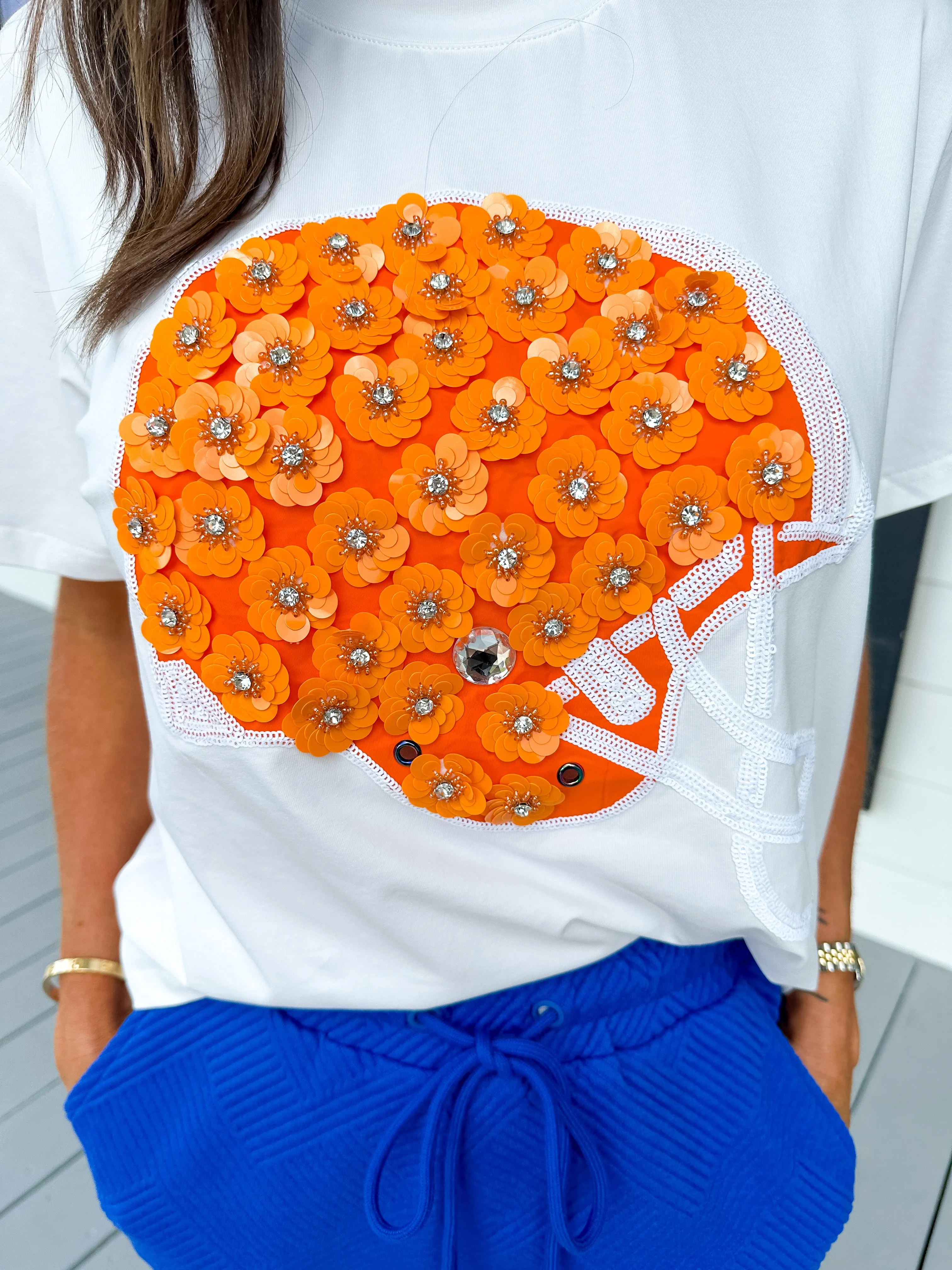 Helmet Tee in Orange