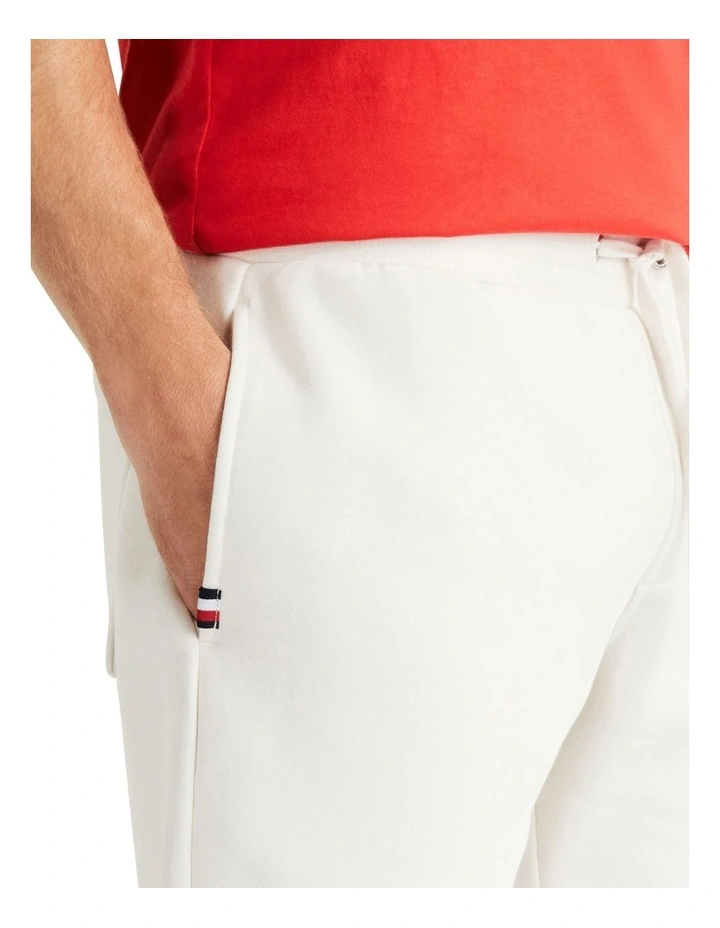 Hilfiger Monotype Flex Fleece Sweat Shorts in White