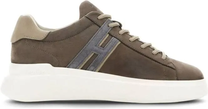 Hogan H580 suede flatform sneakers Brown