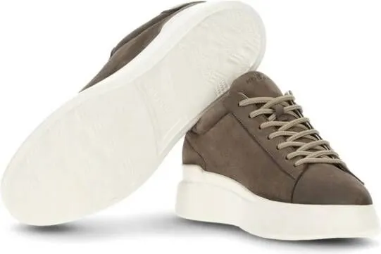 Hogan H580 suede flatform sneakers Brown