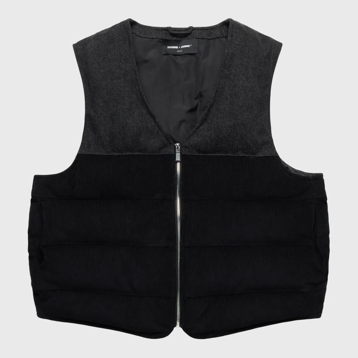 Homme Femme Tyson Black Corduroy Vest