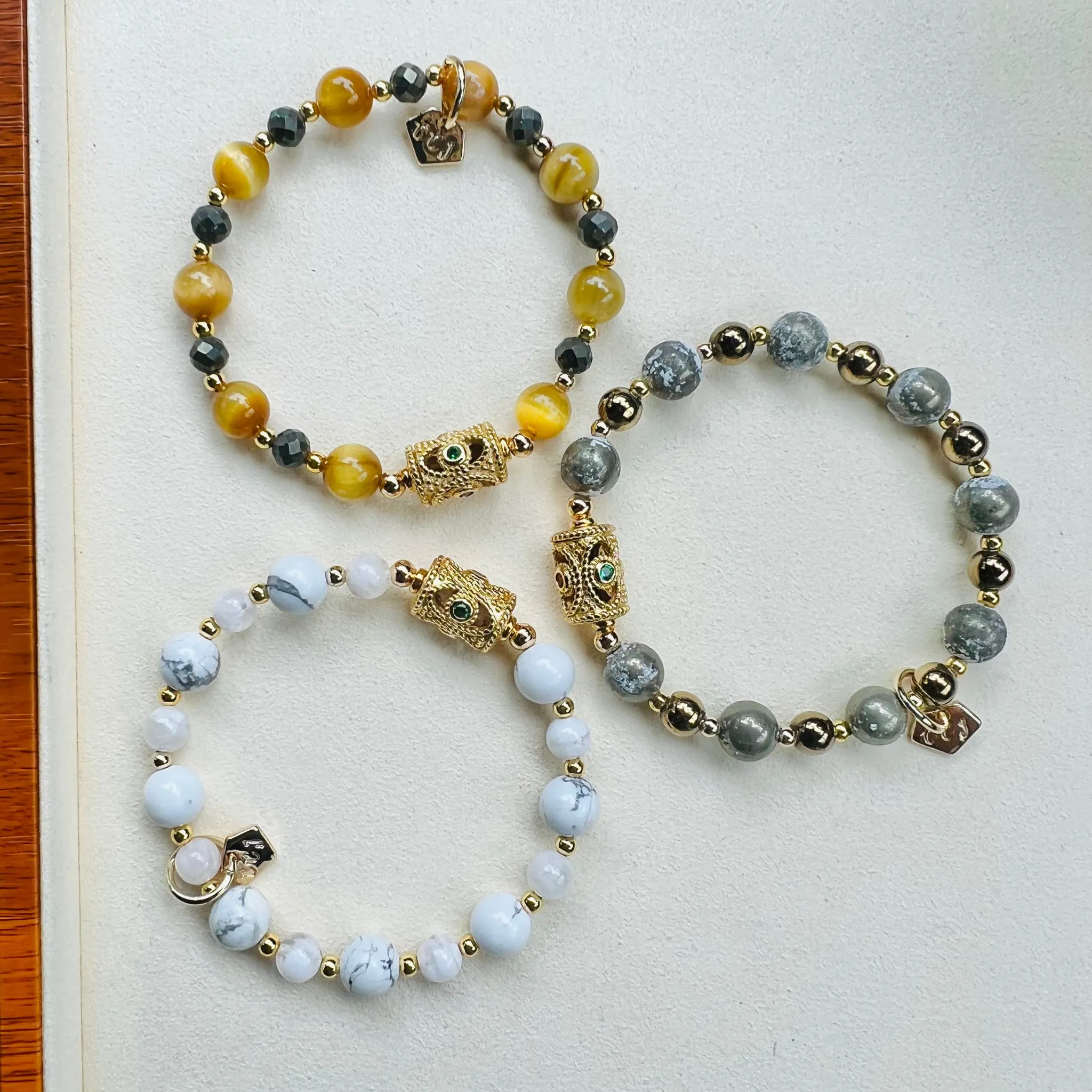 Honey Tigereye & Pyrite Bracelet