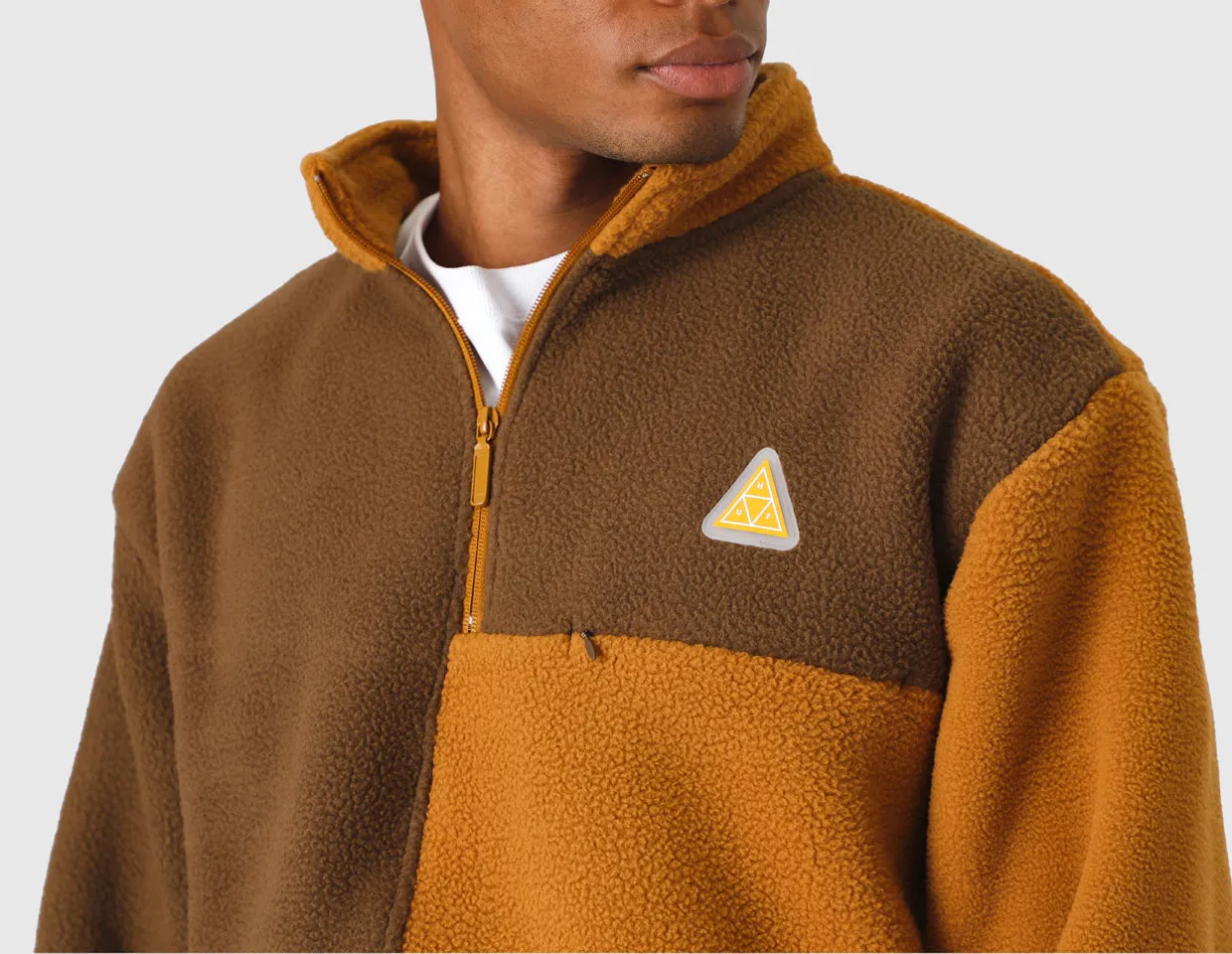 HUF Expedition 1/4 Zip Pile Fleece / Coffee