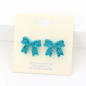 iLLASPARKZ Pave bow stud earrings