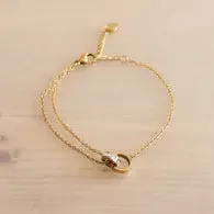 Infinity Ring Bracelet | Gold