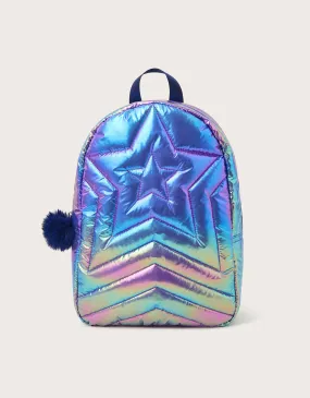 Iridescent Star Quilted Backpack