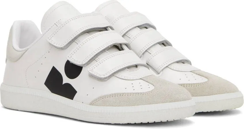 Isabel Marant White & Gray Beth Sneakers