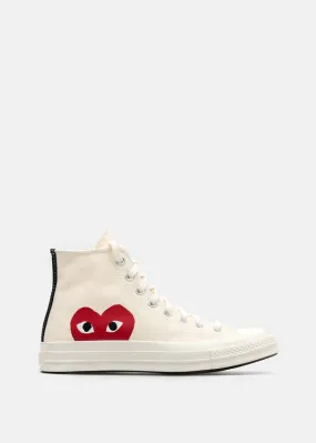 Ivory Converse Red Heart Chuck 70 Sneakers - Ivory