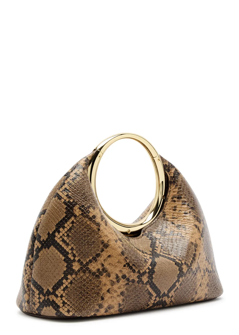 JACQUEMUS Le Petit Calino python-effect leather top handle bag -                         -                     -                