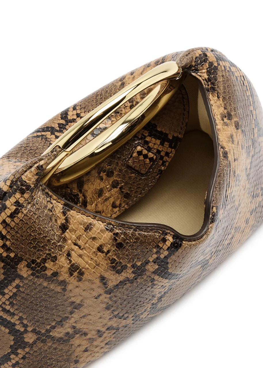 JACQUEMUS Le Petit Calino python-effect leather top handle bag -                         -                     -                