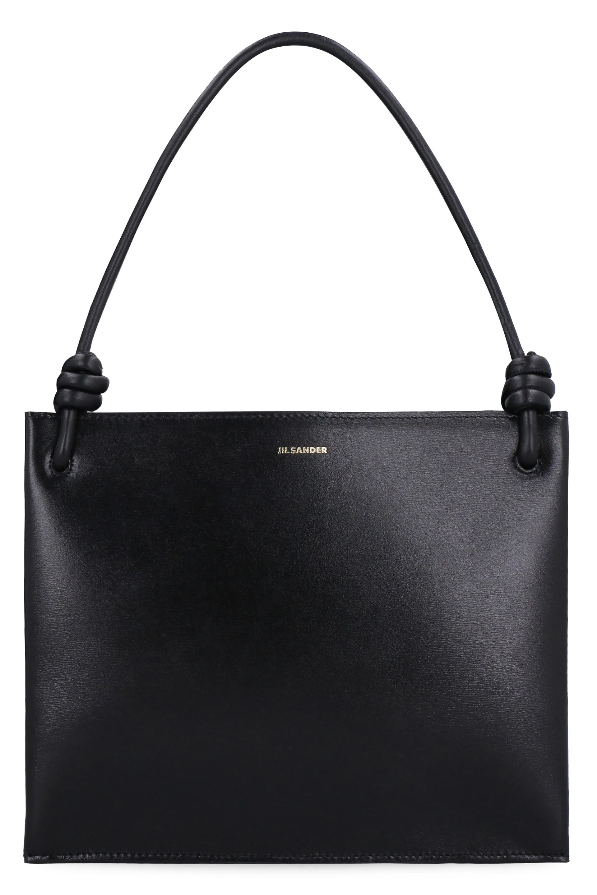 JIL SANDER Sophisticated Black Leather Shoulder Bag