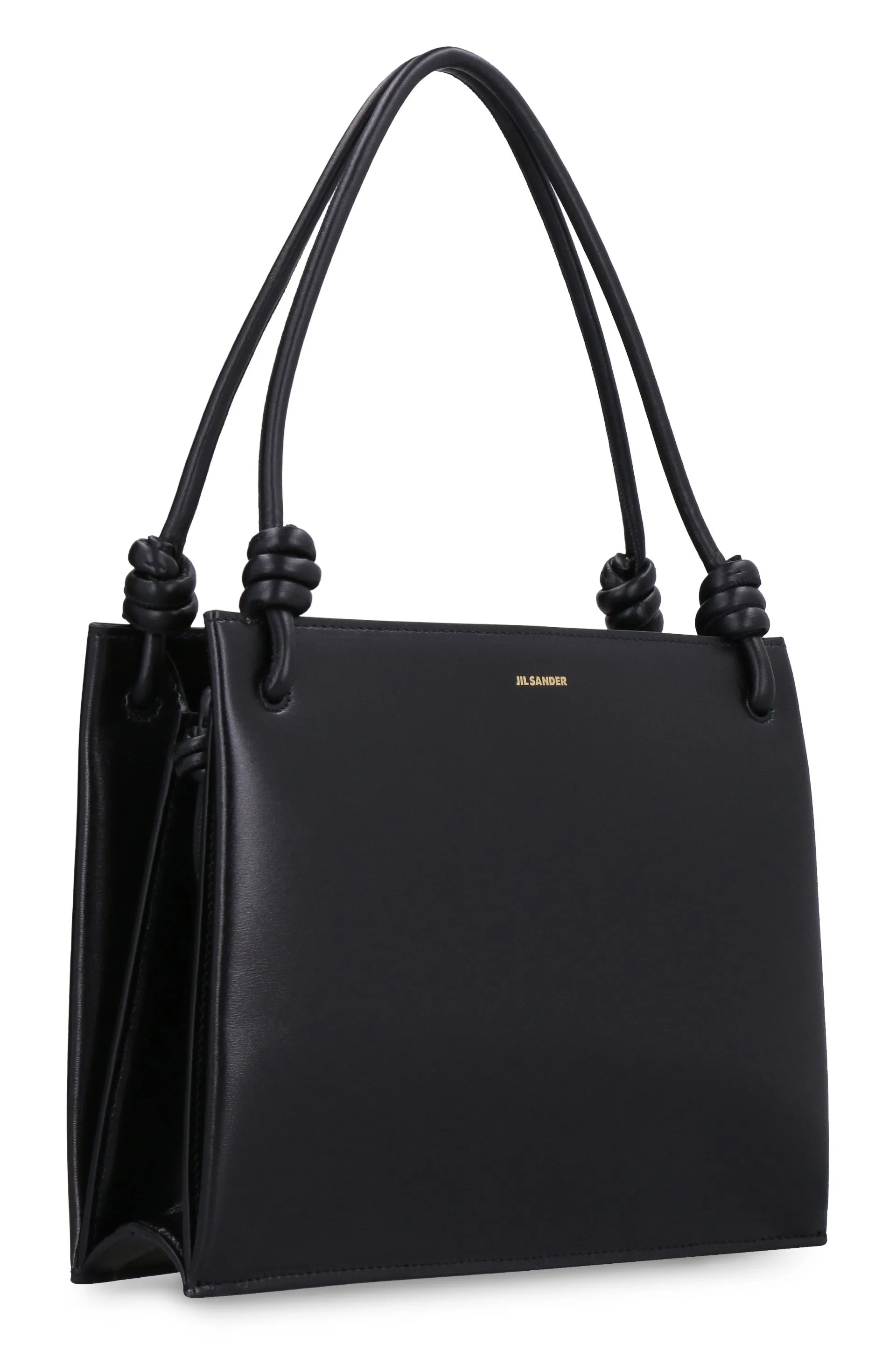 JIL SANDER Sophisticated Black Leather Shoulder Bag