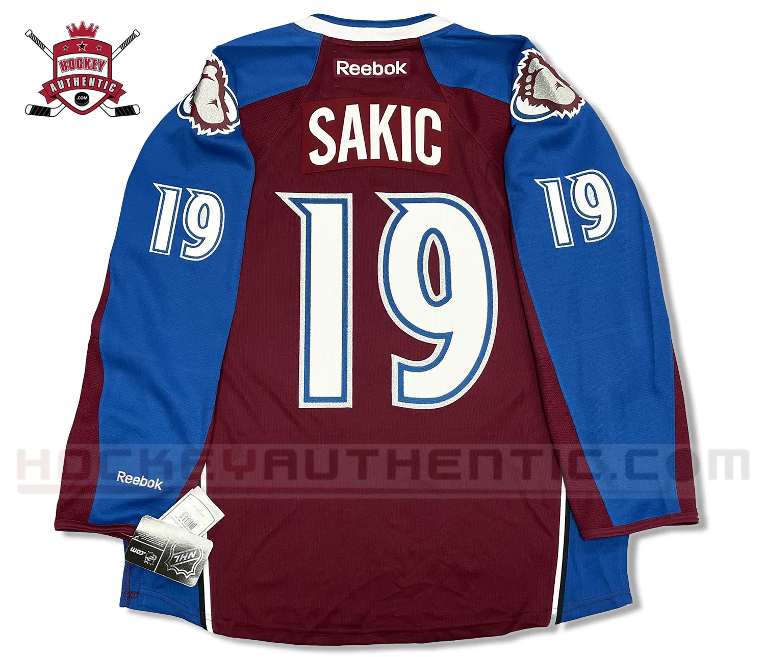 JOE SAKIC COLORADO AVALANCHE HOME PREMIER REEBOK NHL JERSEY