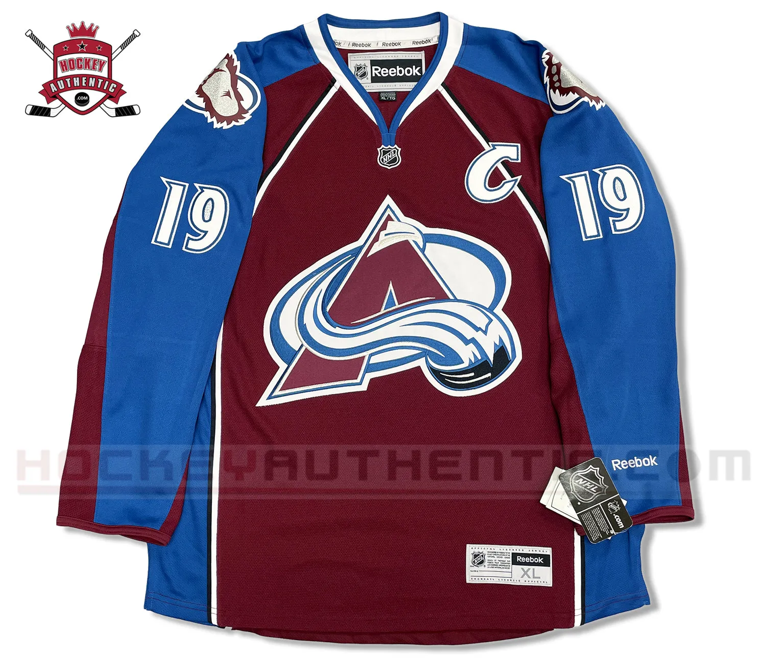 JOE SAKIC COLORADO AVALANCHE HOME PREMIER REEBOK NHL JERSEY