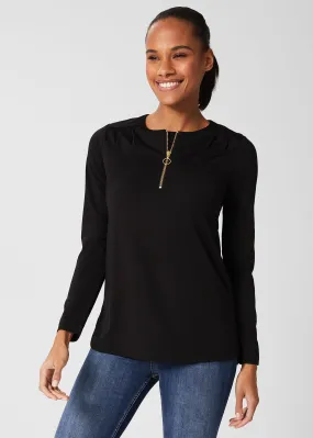 Kelsey Zip Neck Tunic Top 