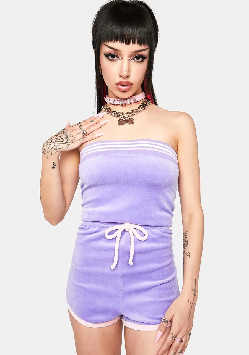 Lavender Not Regular Sleeveless Romper-