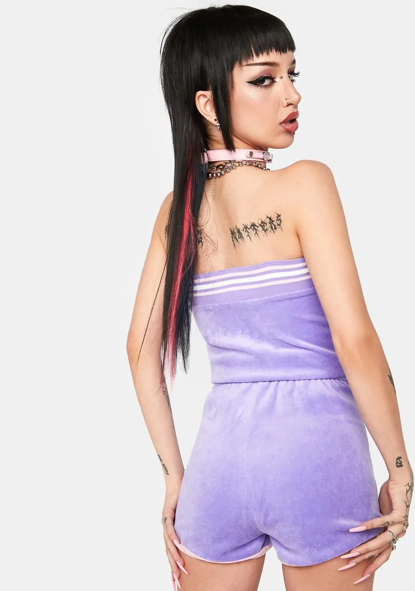 Lavender Not Regular Sleeveless Romper-