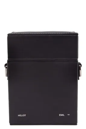 Leather Strap Box Bag - black