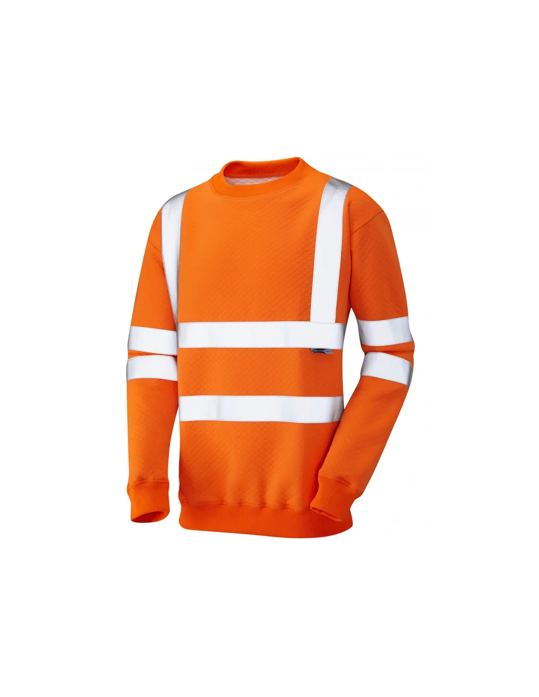 Leo Workwear - SS05 Winkleigh Class 3 Crew Neck Sweatshirt - Orange - 2020ppe Size S