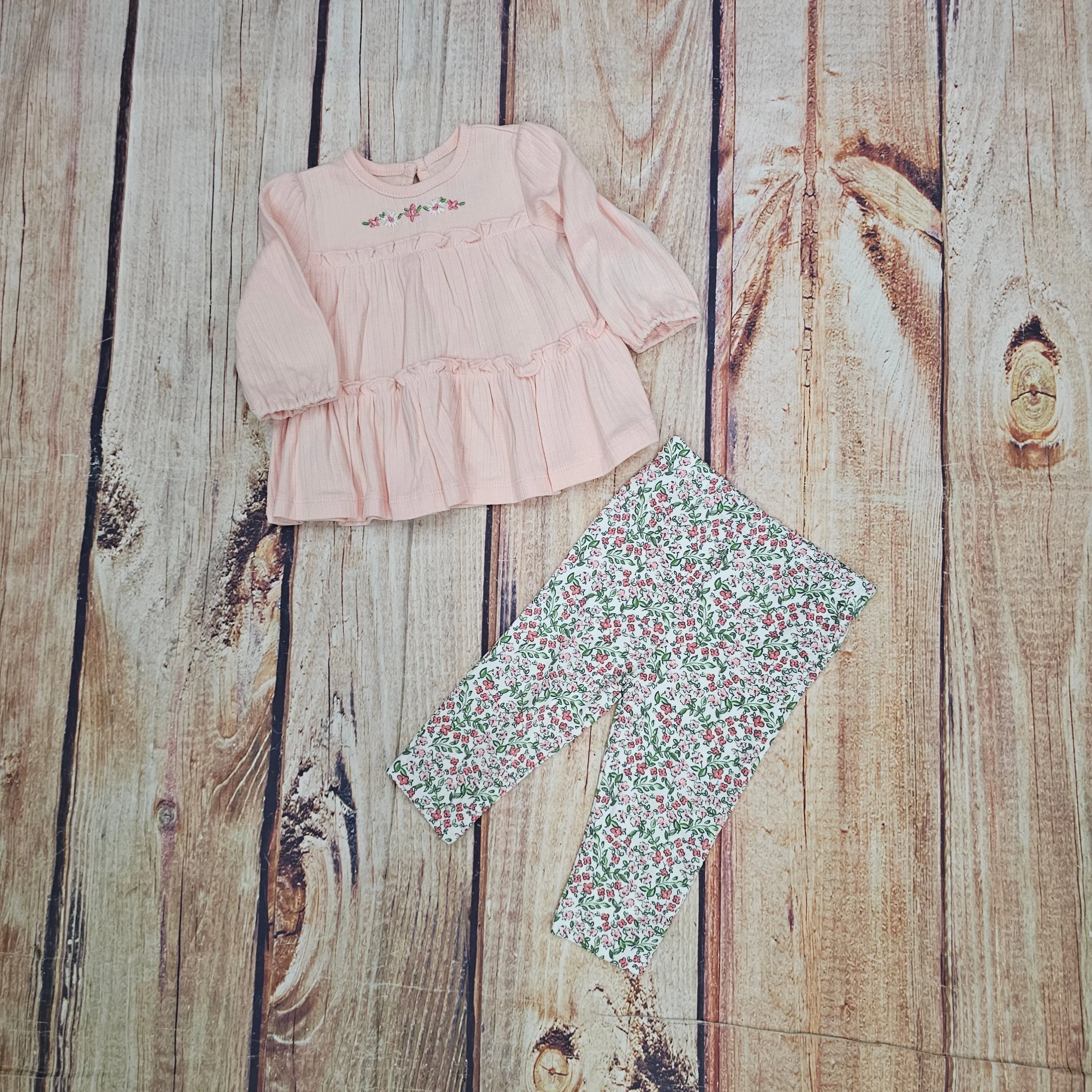 LITTLE ME SWEET FLORAL TUNIC SET