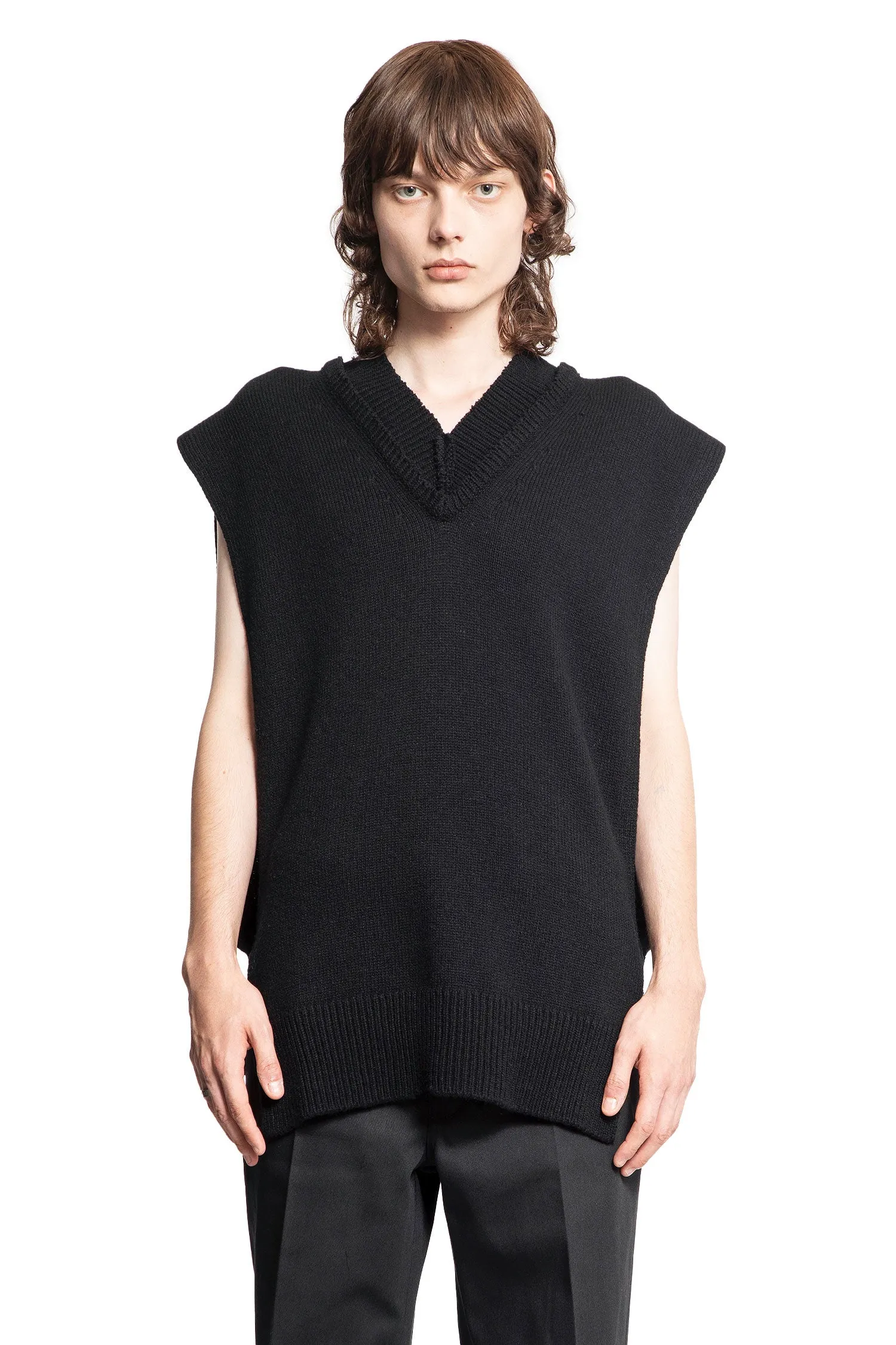 maison margiela layered knit vest