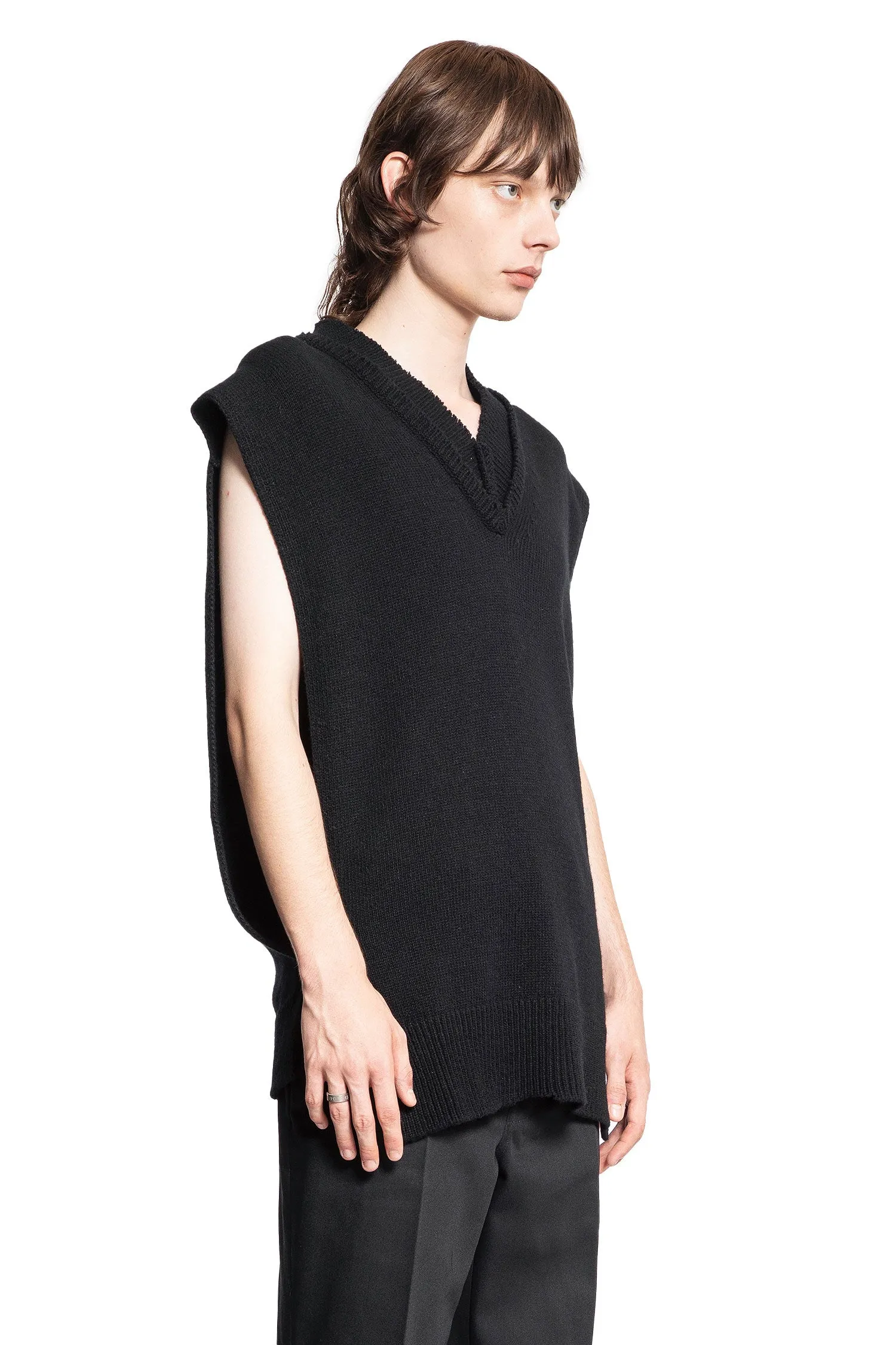 maison margiela layered knit vest