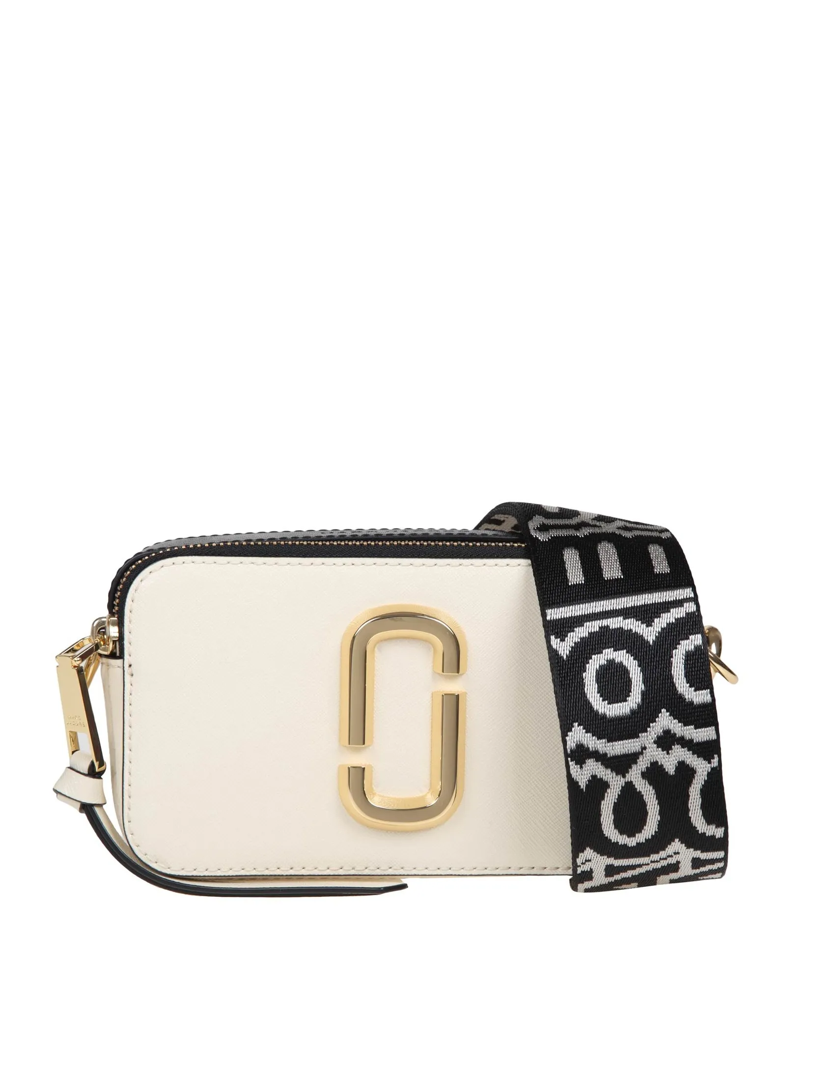 MARC JACOBS SNAPSHOT BAG IN WHITE LEATHER