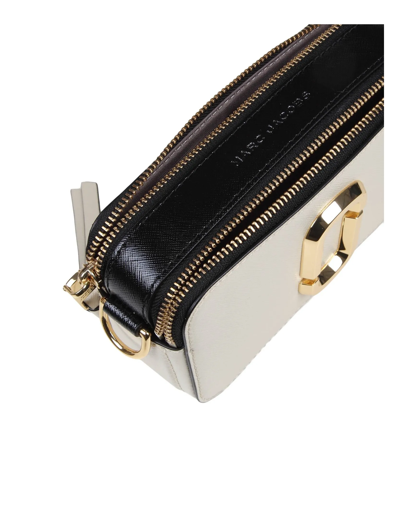 MARC JACOBS SNAPSHOT BAG IN WHITE LEATHER