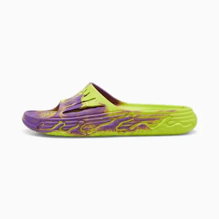 MB.03 Basketball Unisex Slides | Safety Yellow-Purple Glimmer | PUMA Shop All Puma | PUMA 