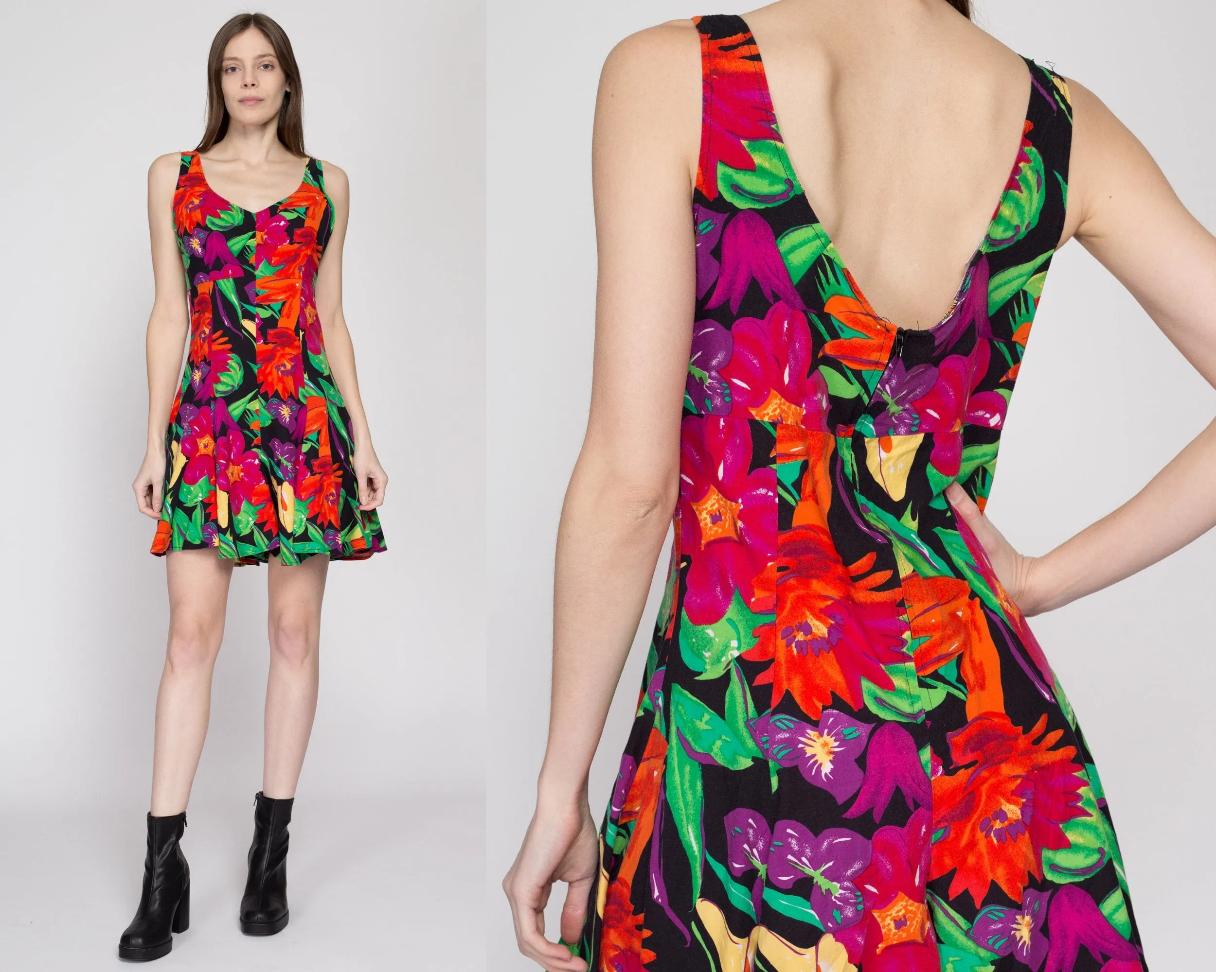 Medium 90s Tropical Floral Romper