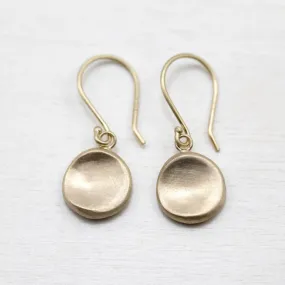 Medium Sculpted Disc Dangle Earrings