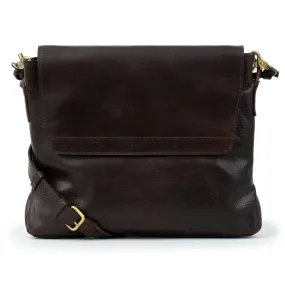 Megan: Women's Brown Leather Cross Body Bag