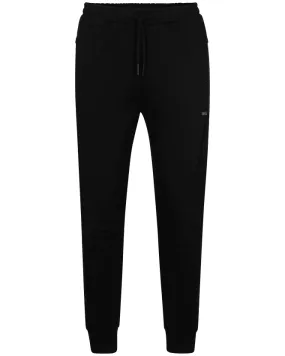 Mens Hadiko Logo Print Tracksuit Bottoms Black