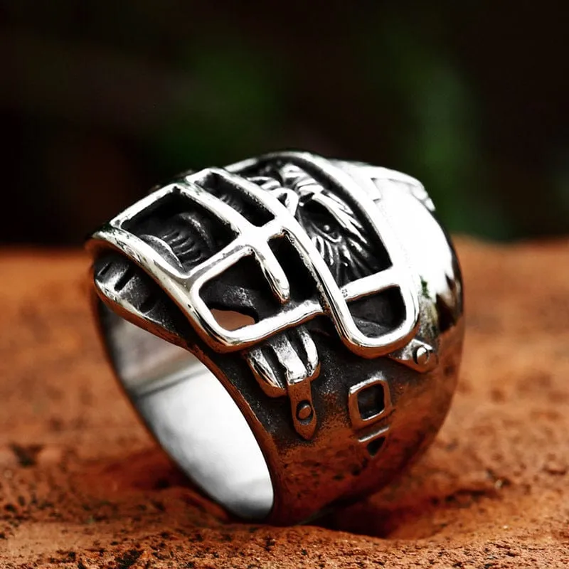 Men's Punk Helmet Gorilla Ring