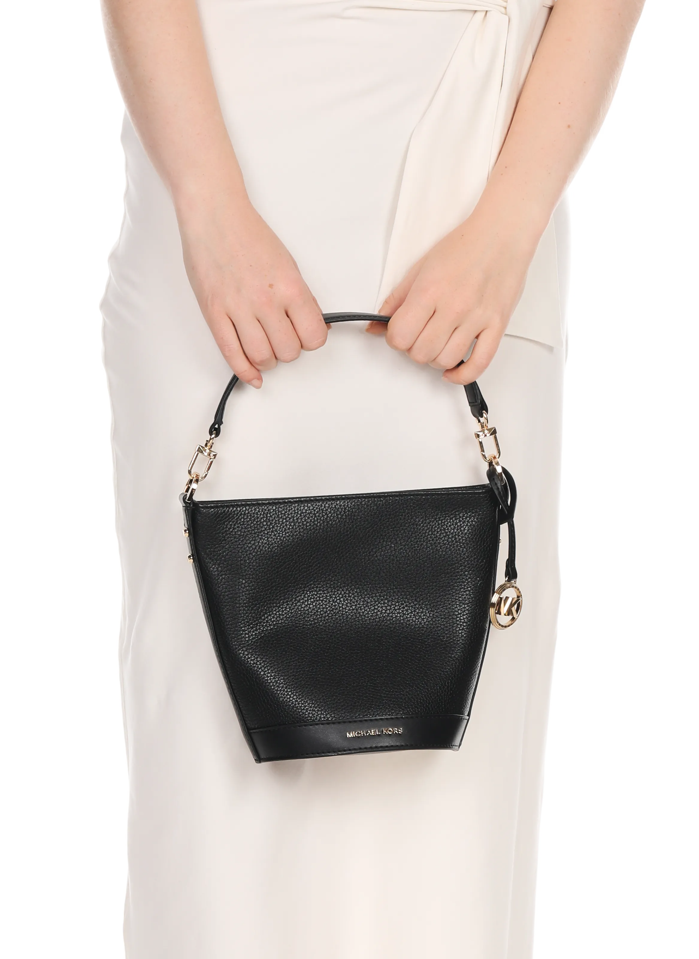 MMK  Leather bucket bag  - Black