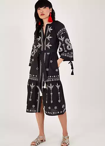 Monsoon Embroidered Midi Tunic Dress | Kaleidoscope