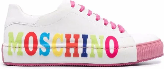 Moschino logo low-top sneakers White