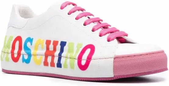 Moschino logo low-top sneakers White