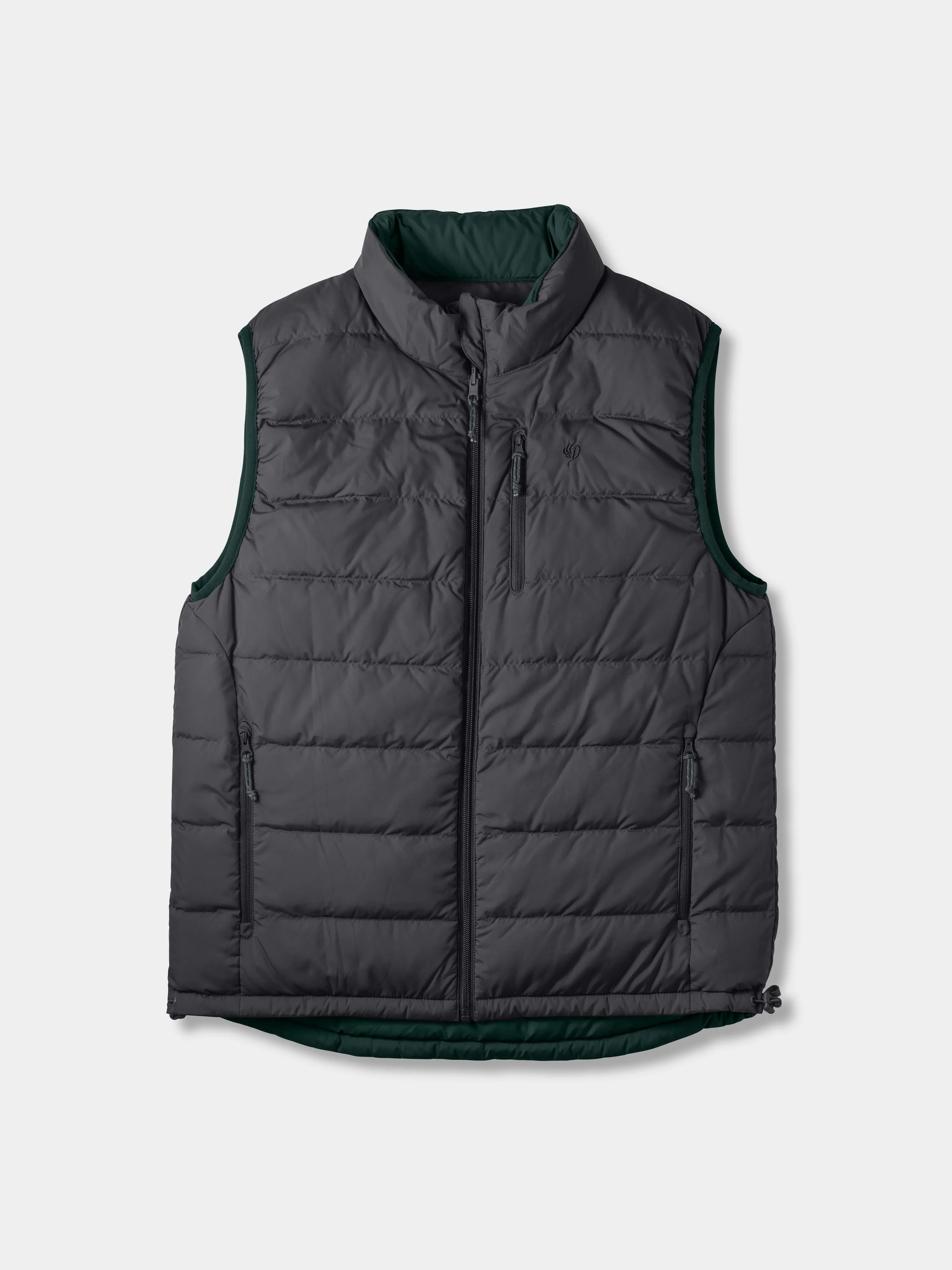 M's DryDown Reversible Vest Pine / Charcoal